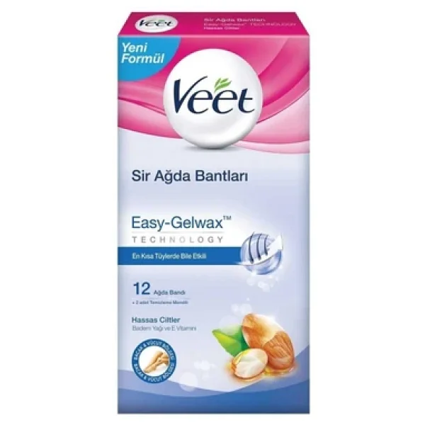 Veet Professional Hassas Ciltler İçin Bacak Ve Vücut Bölgesi 12'li Sir Ağda Bandı - Görsel 4