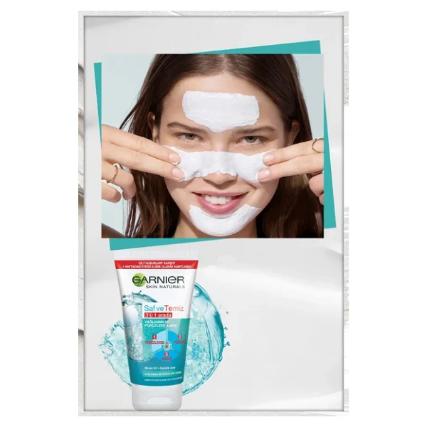 Garnier Saf & Temiz 3'ü 1 Arada Temizleme Peeling Maske 150 Ml - Görsel 7