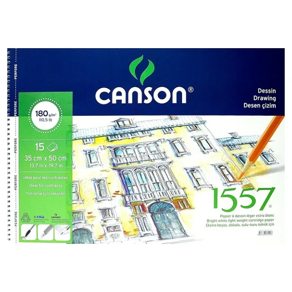 Canson 1557 35x50 180 Gr 15 Yaprak Resim Defteri - Görsel 5