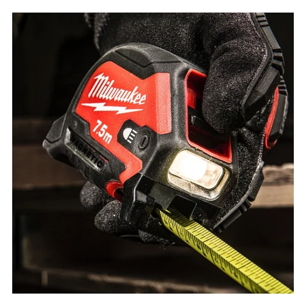 Milwaukee 4932492469 7.5 M Işıklı Manyetik Şerit Metre - Görsel 5