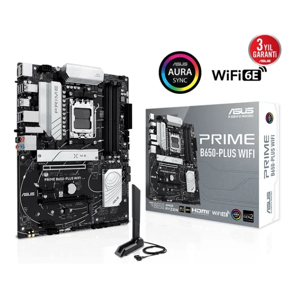 Asus Prime B650-Plus Wi-Fi AMD Am5 DDR5 Atx Anakart - Görsel 5