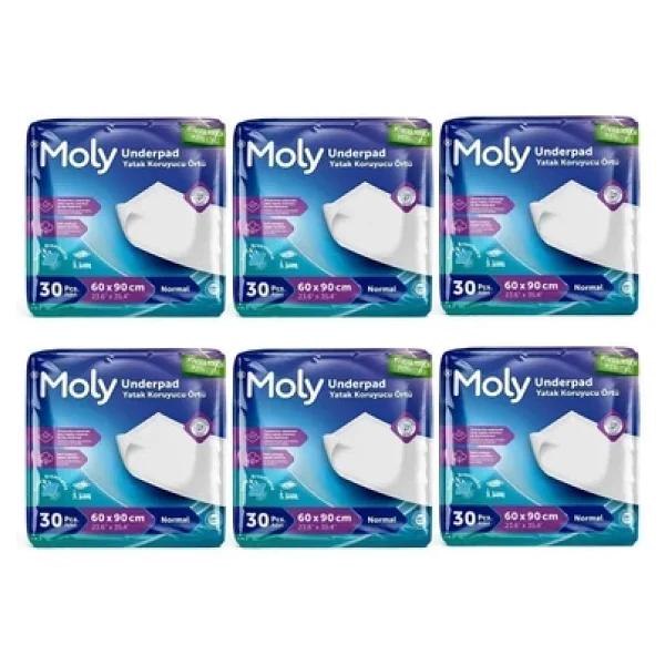 Moly 60x90 Cm 30'lu 6 Paket Yatak Koruyucu Örtü - Görsel 4