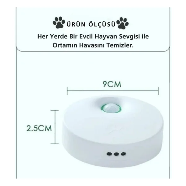 Techtic Kedi Tuvaleti İçin Akıllı Pet Koku Giderici Biyosensörlü Hava Temizleme Sistemi - Görsel 10