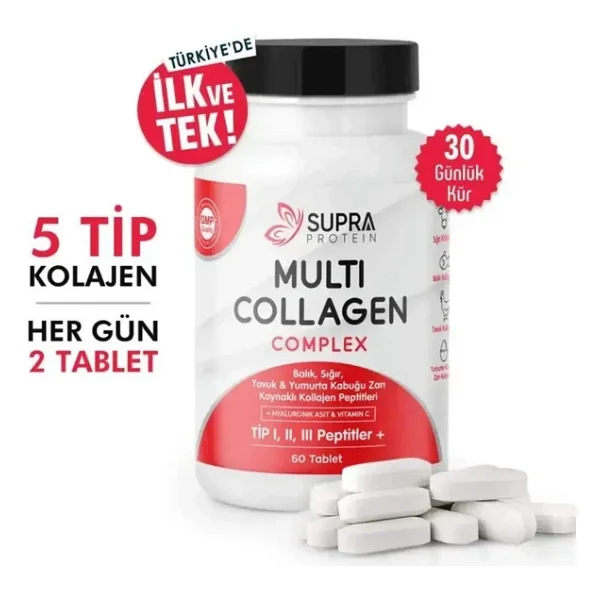 Supra Protein Multi Collagen Complex 60 Tablet - Görsel 3
