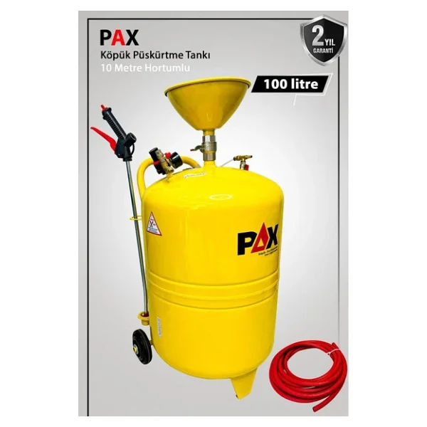 Pax 100 Litre Kopuk Tanki Kopuk Puskurtme 10 Metre Hortum Tabancali - Görsel 5