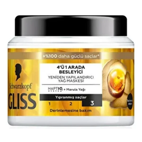 Gliss Oil Nutritive 4'ü 1 Arada Besleyici & Yeniden Yapılandırıcı Saç Maskesi 400 Ml - Görsel 5