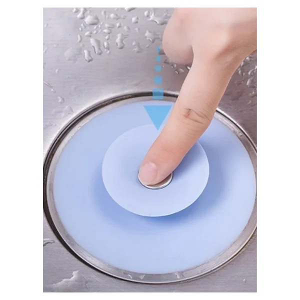 Silikon Lavabo Evye Süzgeci Tıkaç Saç Tutucu Gider Koruyucu Banyo Mutfak 9 Cm - Görsel 7