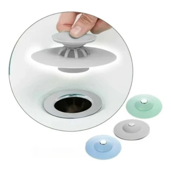 Silikon Lavabo Evye Süzgeci Tıkaç Saç Tutucu Gider Koruyucu Banyo Mutfak 9 Cm - Görsel 4