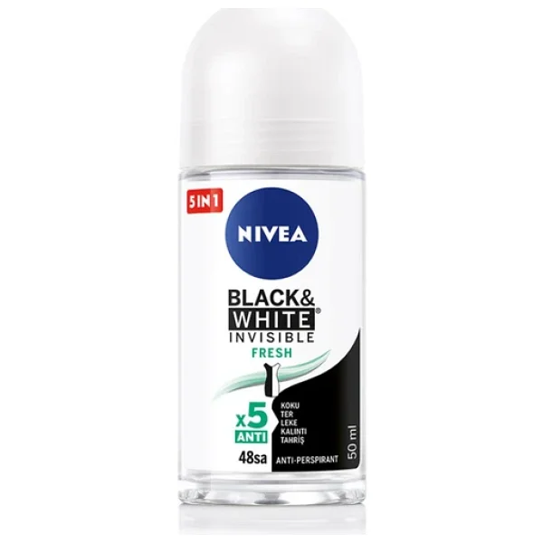 Nivea Invisible Black & White Fresh Kadın Roll-On 50 Ml - Görsel 5
