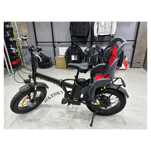 Bike Sky Unisex Çocuk Gri-Kırmızı Htp Design Italyan Bisiklet Koltuğu Bagaja Montaj - Görsel 4