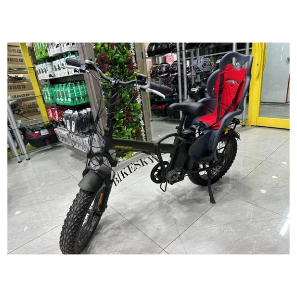 Bike Sky Unisex Çocuk Gri-Kırmızı Htp Design Italyan Bisiklet Koltuğu Bagaja Montaj - Görsel 3