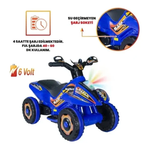 Uj Toys Ranger Mavi 6 V Akülü Atv - Görsel 7