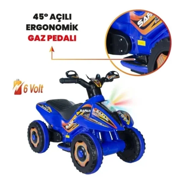 Uj Toys Ranger Mavi 6 V Akülü Atv - Görsel 6