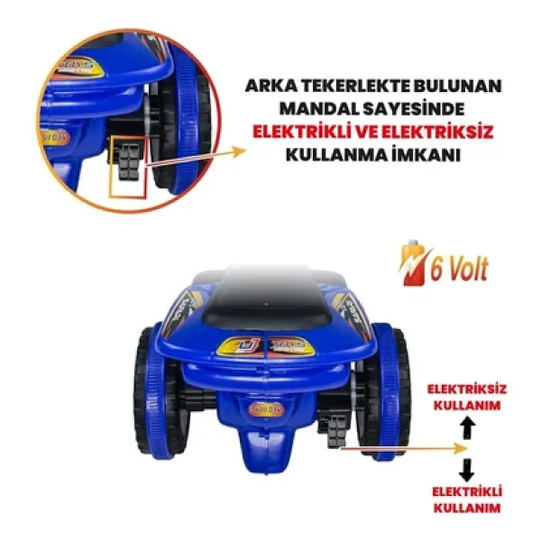 Uj Toys Ranger Mavi 6 V Akülü Atv - Görsel 4
