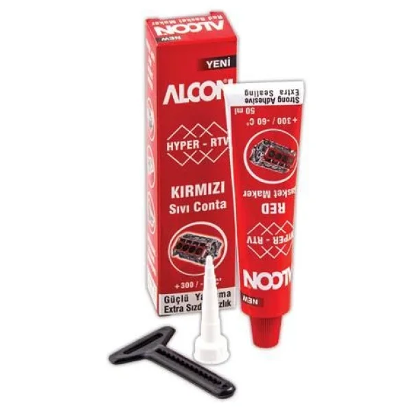 Alcon M-3302 50 Ml Hyper-Rtv Kırmızı Nötr Sıvı Conta - Görsel 4