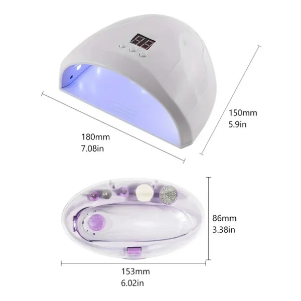 Showell Beauty 2'si 1 Arada LED Oje Kurutucu Ve Manikür Seti - Görsel 4