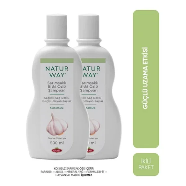 Otacı Naturway Sarımsaklı 500 Ml 2 Adet Şampuan - Görsel 3
