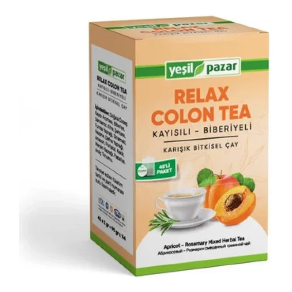Yeşil Pazar Kayısılı Biberiyeli Relax Colon Bitki Çayı 45'li - Görsel 4