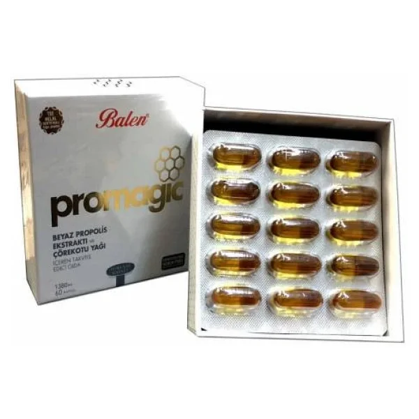Balen Promagic Beyaz Propolis Ekstraktı Ve Çörekotu Yağı 60 Kapsül - Görsel 7