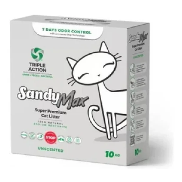 Sandy Max Triple Action Aktif Karbonlu 10 Kg Bentonit Kedi Kumu - Görsel 8