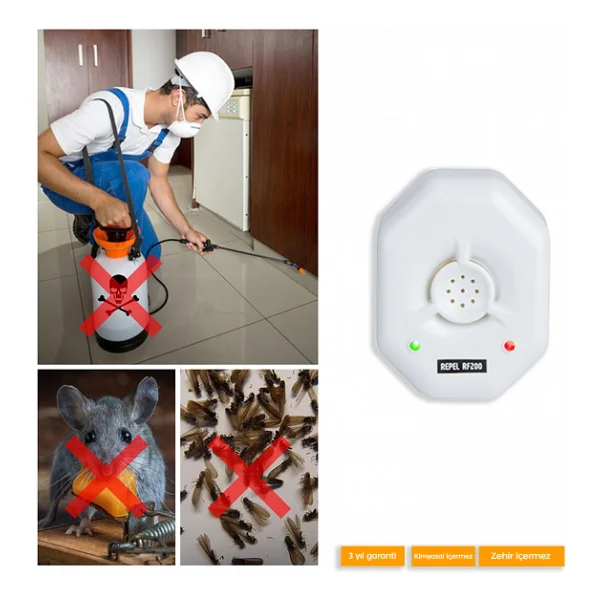 Repel Ultrasonik Fare Haşere Kovucu Rf 200 - Görsel 6
