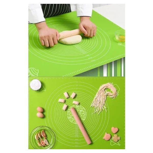 Büyük Boy Silikon Hamur Açma Matı 50x40 Cm Hamur Açma Matı Ölçekli - Görsel 8