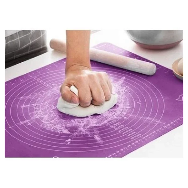 Büyük Boy Silikon Hamur Açma Matı 50x40 Cm Hamur Açma Matı Ölçekli - Görsel 7