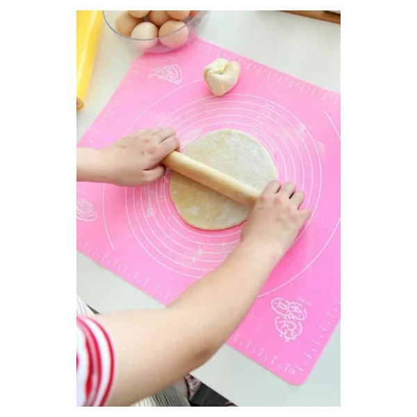 Büyük Boy Silikon Hamur Açma Matı 50x40 Cm Hamur Açma Matı Ölçekli - Görsel 10