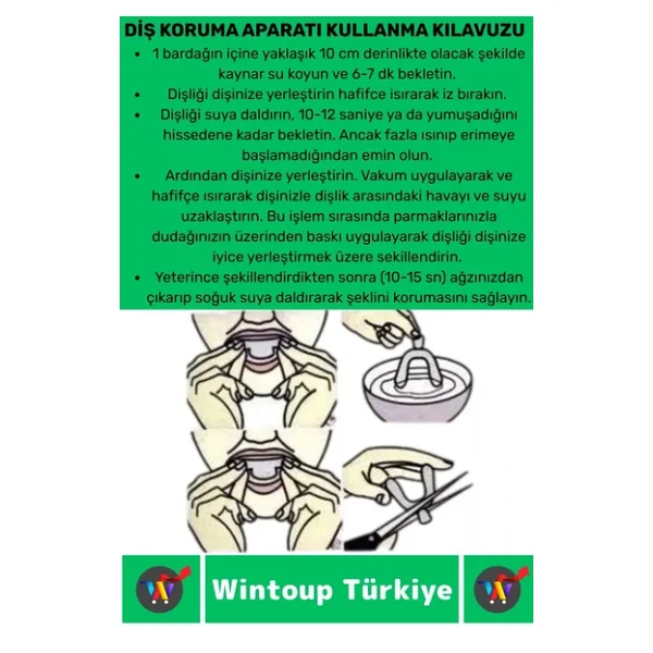 Diş Çene Sıkma Gıcırdatma Bruksizm Önleyici Gece Plağı Koruyucu Uyku Aparatı Protez Kaplı 4 Adet - Görsel 4