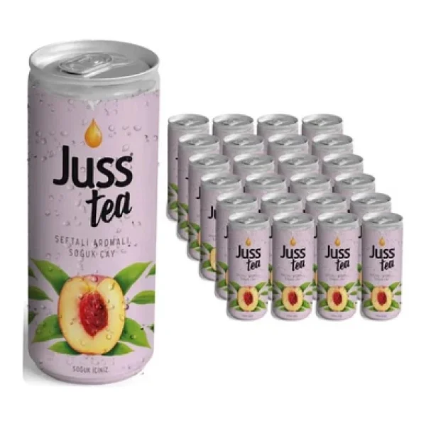 Juss Tea Şeftali Aromalı Soğuk Çay 250ml X24 Adet - Görsel 3