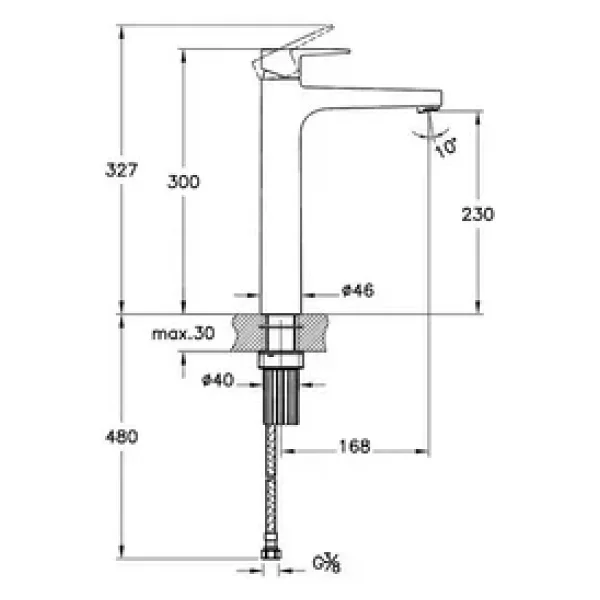 Artema Flow Square A42936 Krom Çanak Lavabo Bataryası - Görsel 6