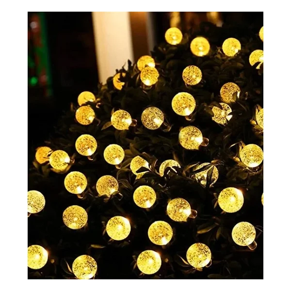 Brokoli Home 7 Metre Güneş Enerjili 8 Modlu Gün Işığı Solar LED Işık 50 Top Dekoratif Yılbaşı Bahçe Balkon Ve Teras - Görsel 3