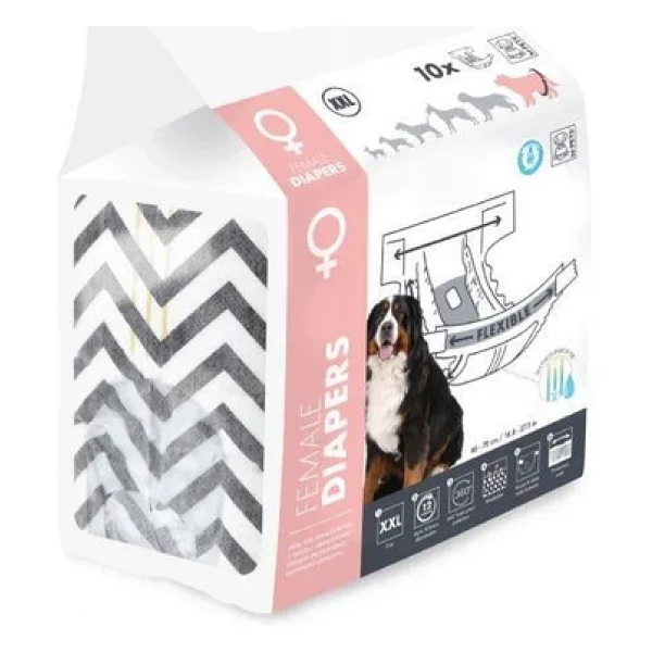M-Pets Diapers Dişi Köpekler Için XXL 10'lu Külot - Görsel 7