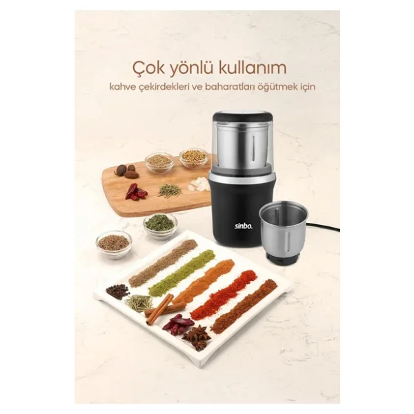 Sinbo Scm-2982 Krom Baharat Ve Kahve Öğütücü - Görsel 5