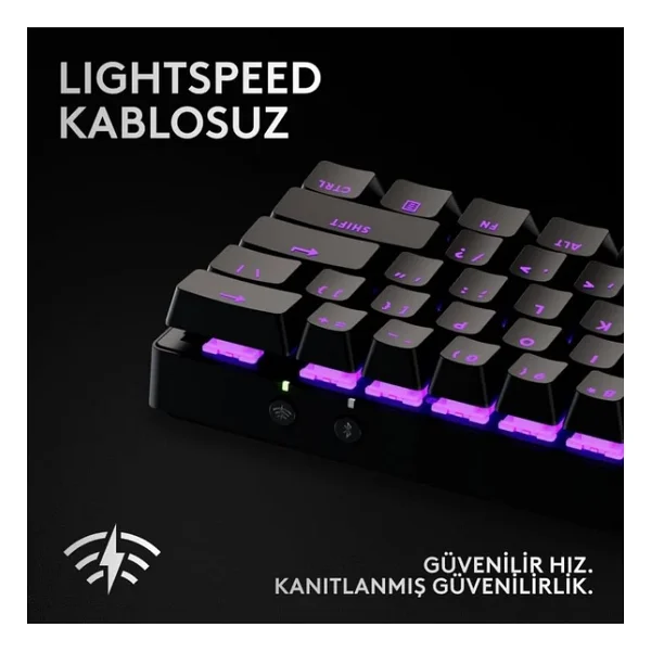 Logitech G Pro X 60 920-011913 RGB %60 Tkl Tactile Switch Kablolu/Kablosuz Mekanik Oyuncu Klavyesi - Görsel 4