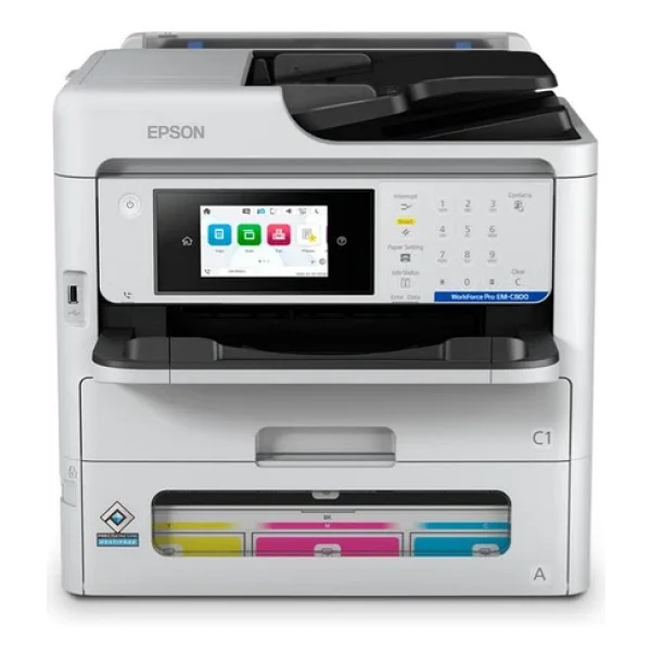 Epson Workforce Pro Wf-Em-C800rdwtf Wi-Fi Tarayıcı + Fotokopi + Faks Renkli Çok Fonksiyonlu Mürekkep Püskürtmeli Yazıcı - Görsel 7