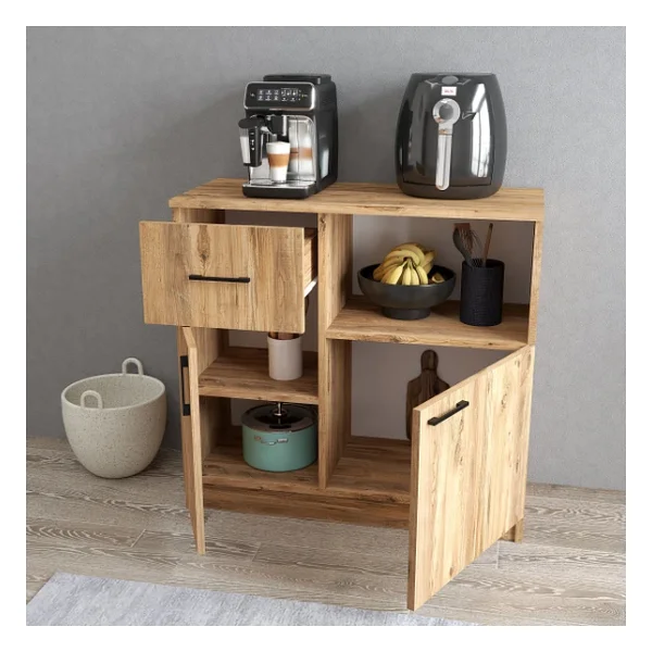 Tanmob Mtd0302 İnci 90 Cm Kapaklı Çekmeceli Alt Mutfak Dolabı Çam - Görsel 5