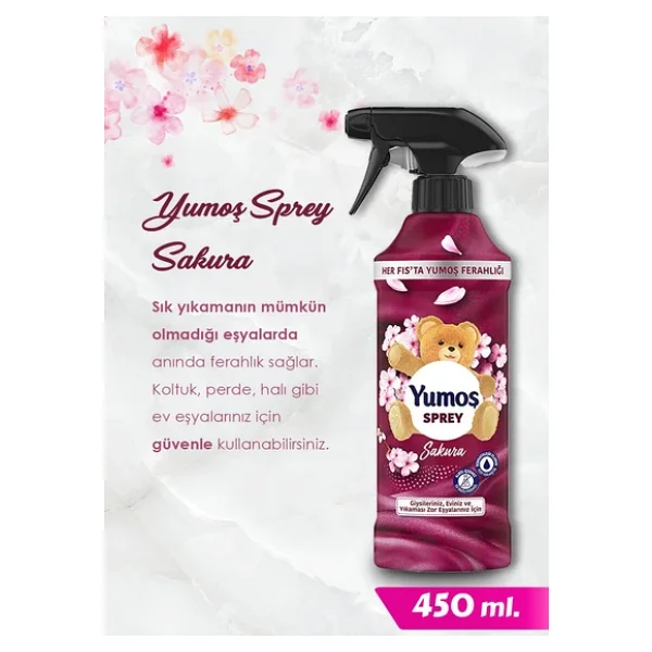 Yumoş Sakura Yıkaması Zor Eşyalar İçin Sprey 450 Ml 7'li - Görsel 2