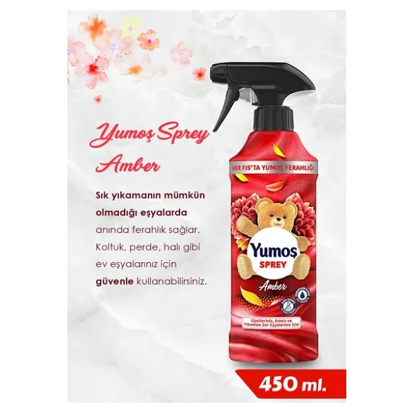 Yumoş Amber Yıkaması Zor Eşyalar İçin Sprey 450 Ml 7'li - Görsel 2