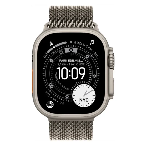 Apple Watch Ultra 3 GPS + Cellular 49mm Natürel Titanyum Kasa Ve Natürel Titanyum Milano Loop Kordon Akıllı Saat - Görsel 5