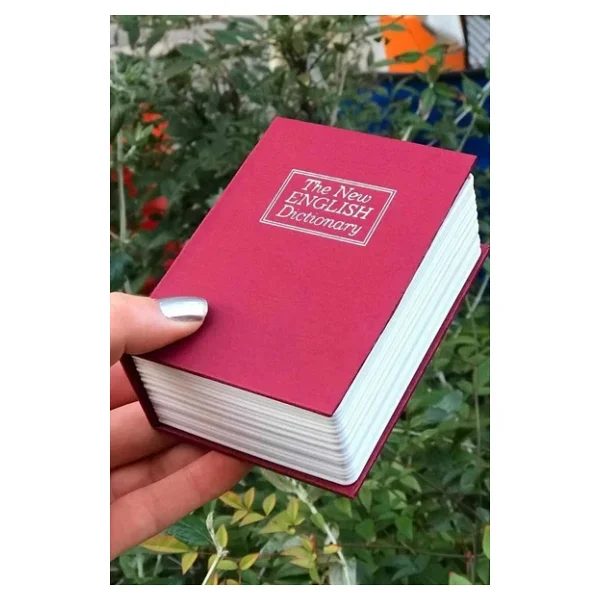 Kitap Şeklinde Gizli Kasa Kilitli Sözlük Para Kumbarası - Görsel 6