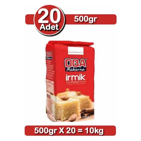 Oba Tatlılık İrmik 500 G X 20 Adet Helvalık - Şekerparelik - Görsel 3