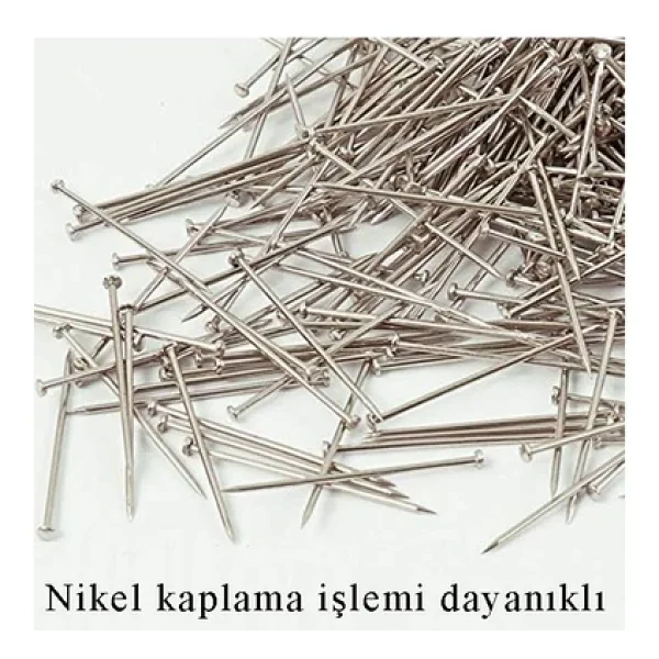 Toplu İğne 250 Gr 1 Paket 28mm Nikel Kaplı Toplu İğne Düğün Nişan Takı İğnesi Türban Okul Ofis Büro - Görsel 4