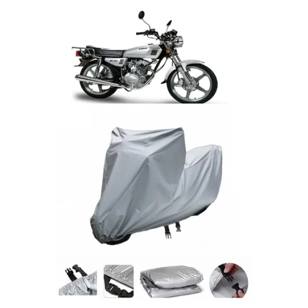 Kanuni Bs 100 Gri Motosiklet Brandası Arka Çanta Uyumlu Değildir - Görsel 6
