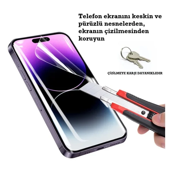 Xiaomi 15 Ultra Uyumlu Ön Body Şeffaf Ultra Ekran Koruyucu Nano Jelatin - Görsel 6
