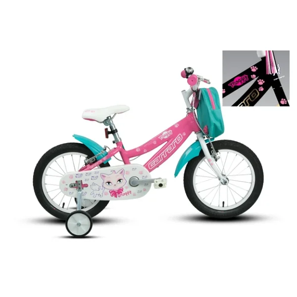Carraro Moggy Siyah-Altın-Pembe 16 Jant Kız Çocuk Bisikleti - Görsel 4