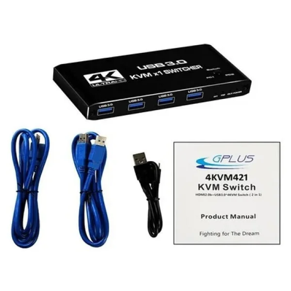 4kvm421 Kvm Switch 2x1 Hdmı 2.0 4K Ultra HD 2160p USB 3.0 Hdcp 2.3 Hdr10 400mhz Hız - Görsel 5