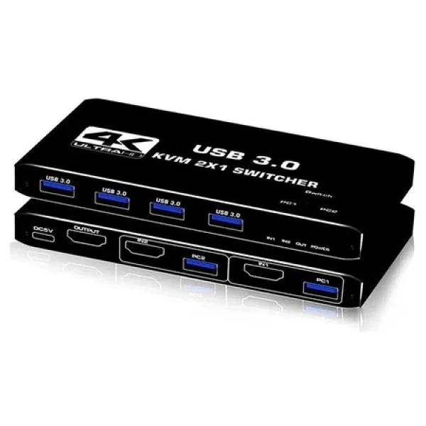 4kvm421 Kvm Switch 2x1 Hdmı 2.0 4K Ultra HD 2160p USB 3.0 Hdcp 2.3 Hdr10 400mhz Hız - Görsel 7