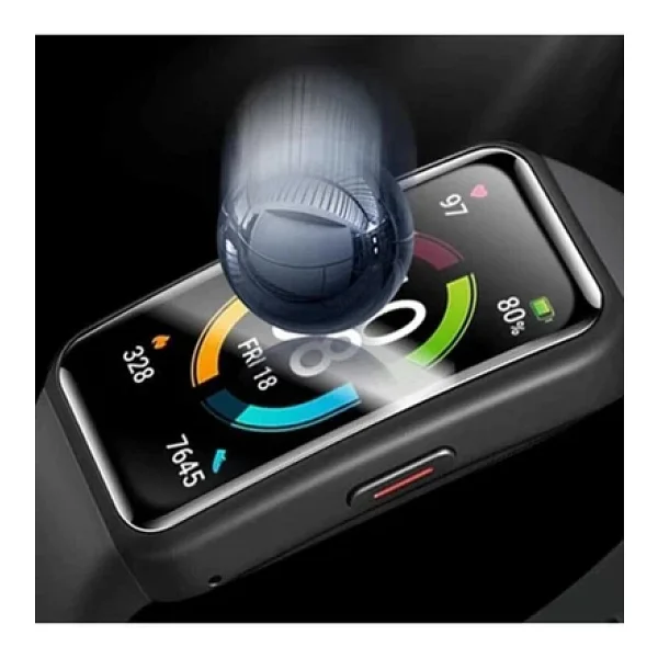 Huawei Band 6 Ekran Koruyucu Kavisli Tam Kaplayan Koruma (Pmma) - Görsel 4
