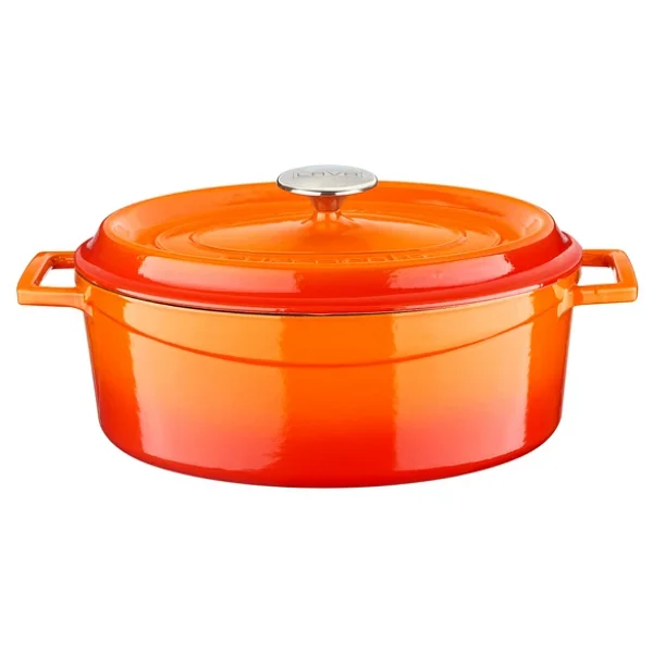 Lava Edition Oval Turuncu 23x29 Cm Döküm Tencere - Görsel 3